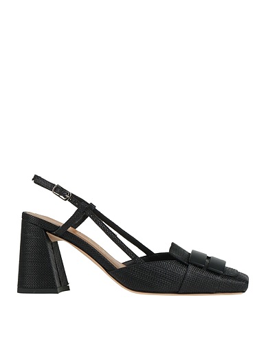 J.A.P. JOSE ANTONIO PEREIRA Court Black Natural raffia