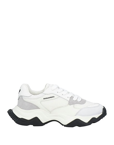 DSQUARED2 Sneakers Bianco Pelle di vitello, Fibre tessili