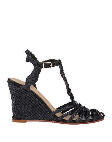 PALOMA BARCELÓ Espadrilles Black Natural raffia
