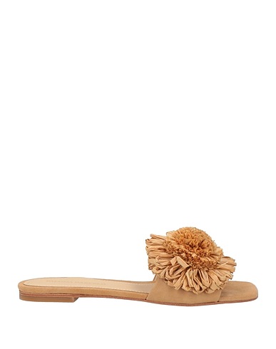 PALOMA BARCELÓ Sandals Sand Leather, Textile fibres