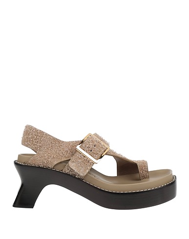 LOEWE Flip flops Khaki Leather