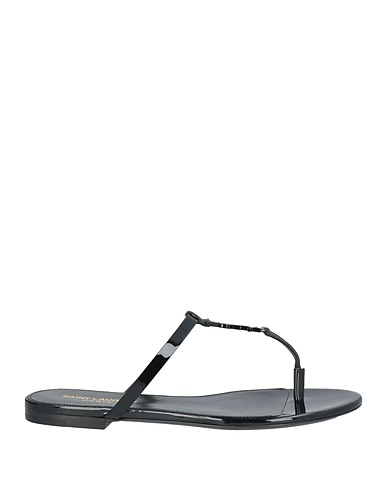 SAINT LAURENT Flip flops Black Leather