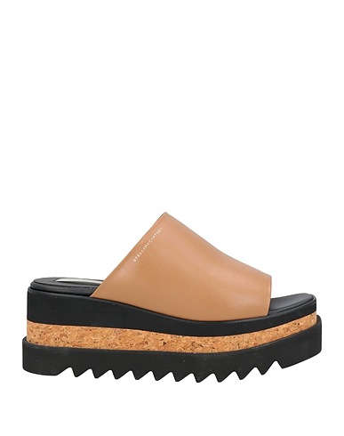 STELLA McCARTNEY Sandals Camel Textile fibres