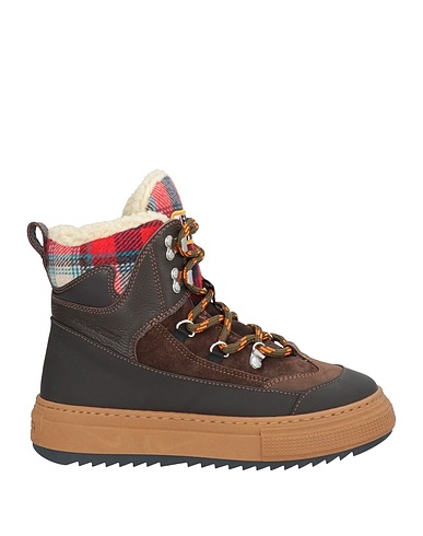 DSQUARED2 Stiefelette Dunkelbraun Leder, Gewebefasern