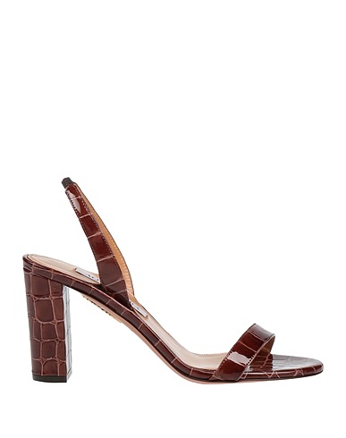 AQUAZZURA Sandals Dark brown Leather