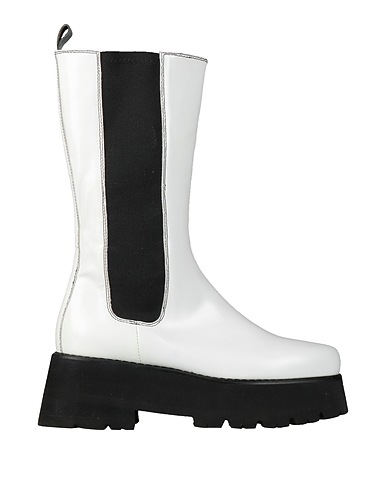 MSGM Boots White Leather, Textile fibres