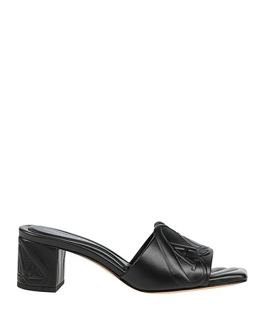 MCQUEEN Sandals Black Leather