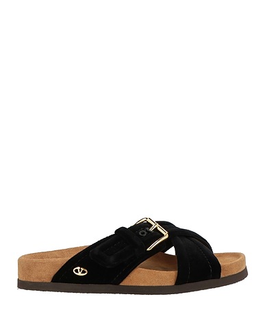 VALENTINO GARAVANI Sandals Black Textile fibers