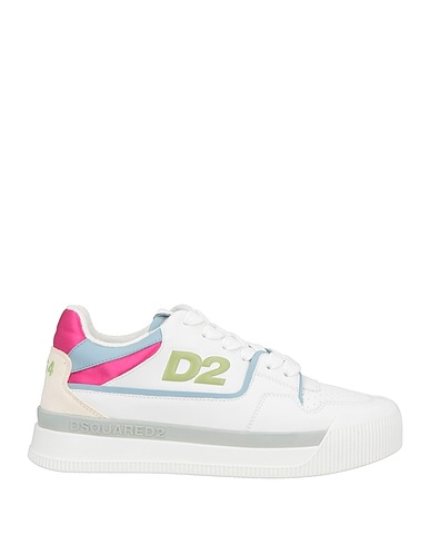 DSQUARED2 Sneakers White Leather, Textile fibres