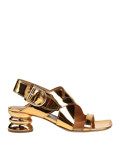 DRIES VAN NOTEN Sandals Gold Leather