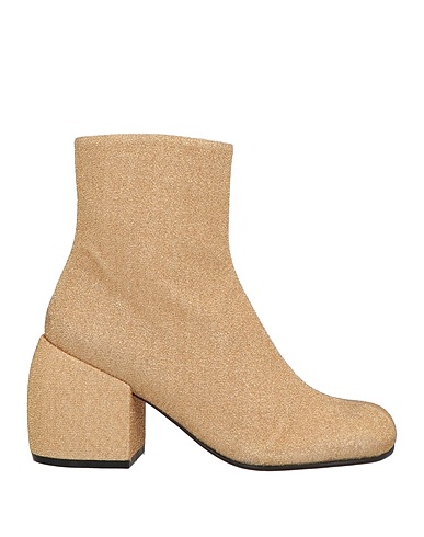 DRIES VAN NOTEN Ankle boot Gold Textile fibers