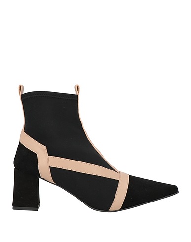 EZZIO Ankle boot Black Textile fibres, Leather