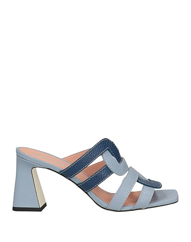 POLLINI Sandals Sky blue Leather