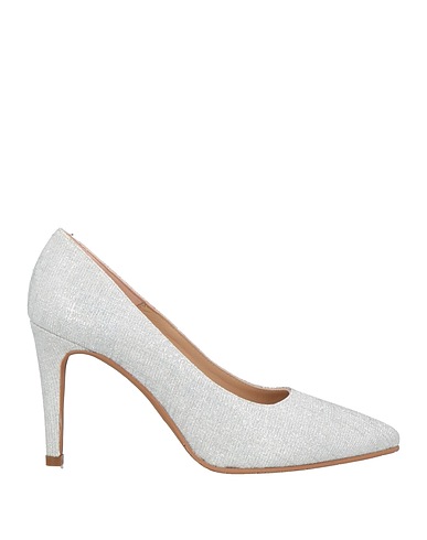 BRENDA ZARO Pumps Silber Gewebefasern