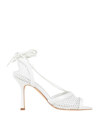 LIVIANA CONTI Sandals White 100% Polyamide, Leather