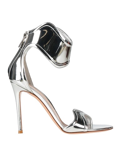 GIANVITO ROSSI Sandals Silver Leather