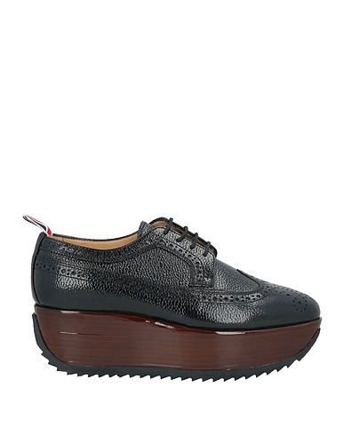 THOM BROWNE Laced shoes Black Leather