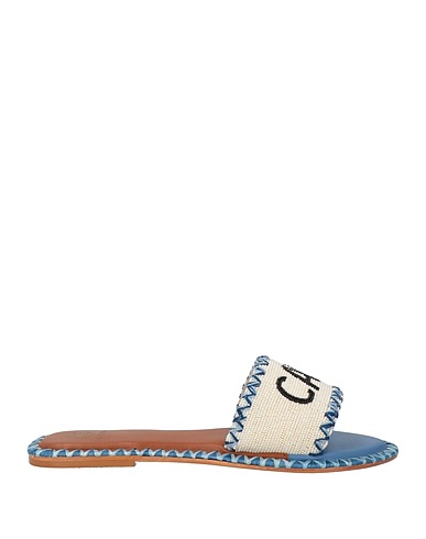DE SIENA Sandals Ivory Textile fibres