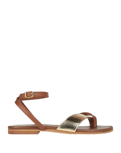 LES ITALIENNES Tongs Cuir Cuir