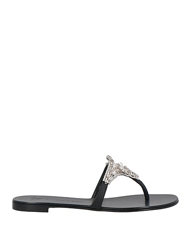 GIUSEPPE ZANOTTI Flip flops Silver Leather