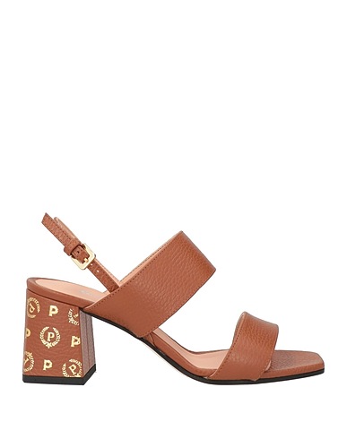 POLLINI Sandals Brown Calfskin