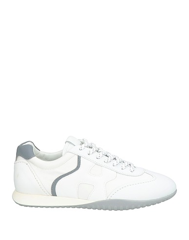 HOGAN Sneakers White Leather, Textile fibres