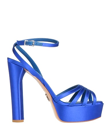 SERGIO LEVANTESI Sandals Bright blue Textile fibres