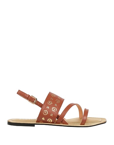 POLLINI Sandals Brown Calfskin