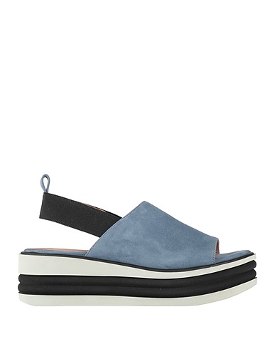 GIANMARCO SORELLI Sandals Pastel blue Leather
