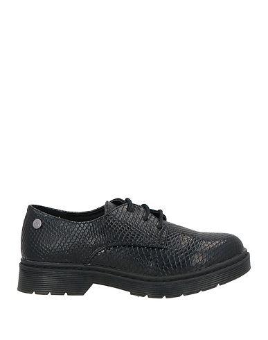 XTI Laced shoes Black Textile fibres