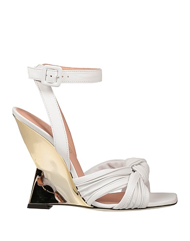 POLLINI Sandals White Leather