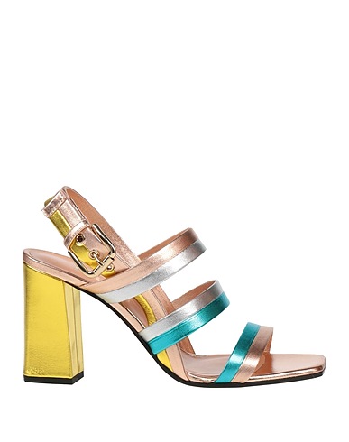 POLLINI Sandals Copper Leather