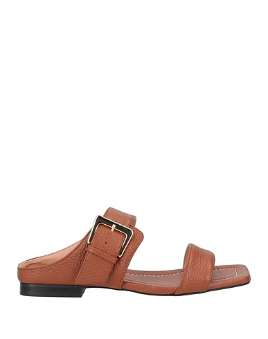 POLLINI Sandals Brown Calfskin
