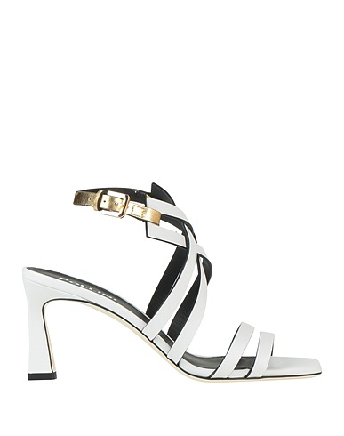 POLLINI Sandals White Leather