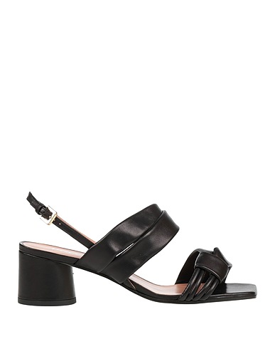 POLLINI Sandals Black Leather