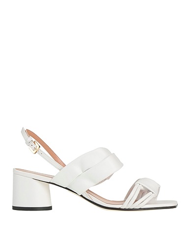 POLLINI Sandals White Leather
