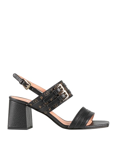 POLLINI Sandals Black Calfskin