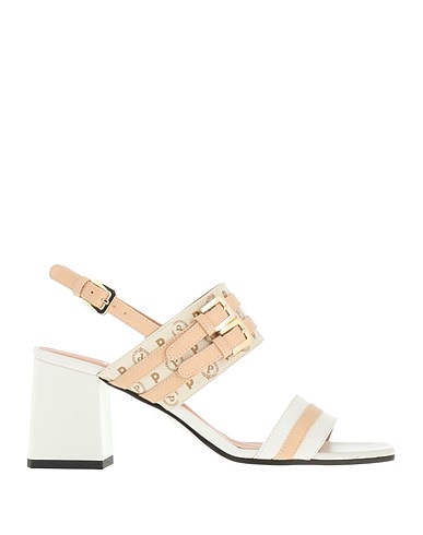 POLLINI Sandals White Calfskin
