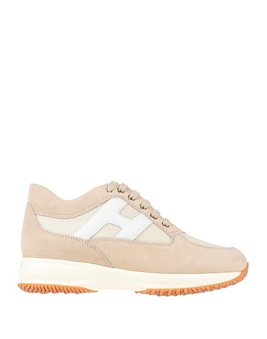 HOGAN Sneakers Beige Cuir, Fibres textiles