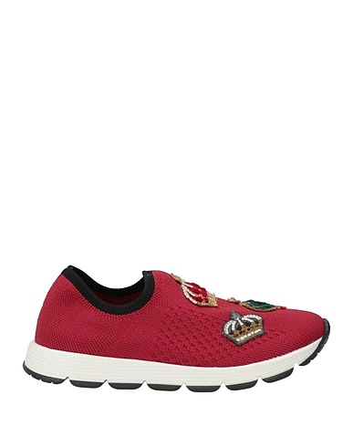 DOLCE&GABBANA Sneakers Burgundy 100% Polyester, Leather
