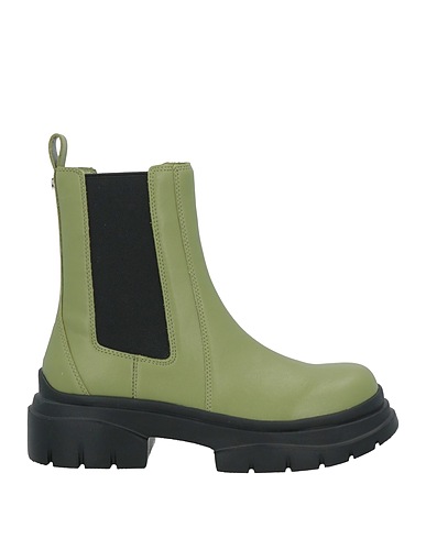 STEVE MADDEN Ankle boot Sage green Leather, Textile fibres