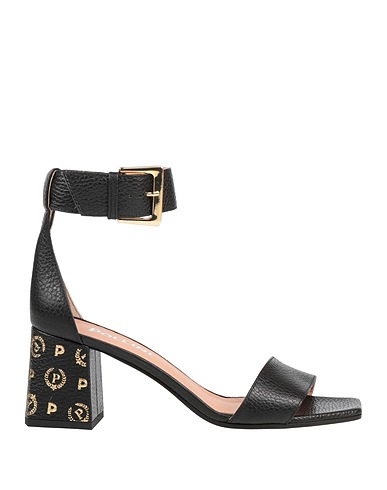POLLINI Сандалии Чёрный Телячья кожа