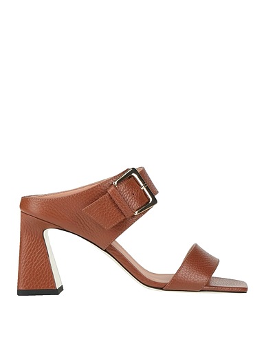 POLLINI Sandals Brown Calfskin