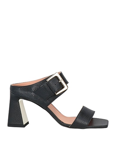 POLLINI Sandals Black Calfskin