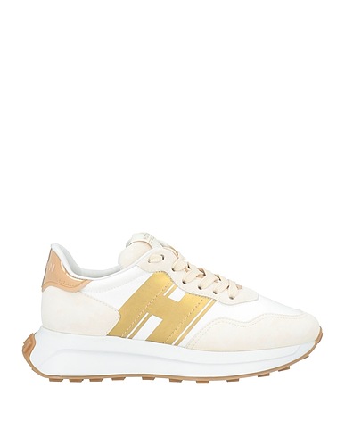 HOGAN Sneakers Cremeweiß Leder, Gewebefasern
