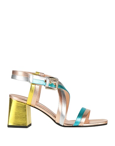 POLLINI Sandals Rose gold Leather
