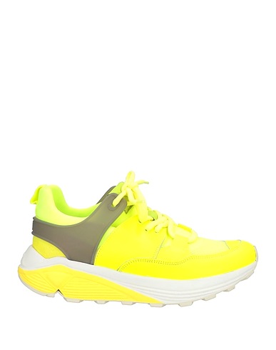 DONDUP Sneakers Lime green Leather, Textile fibers
