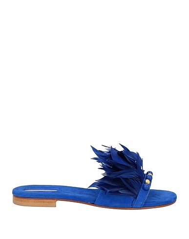 EMANUELA CARUSO Capri Sandals Bright blue Leather