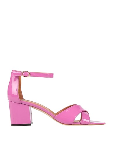 VIA ROMA 15 Sandals Pink Leather