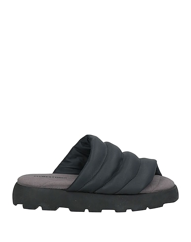 PIUMESTUDIO Sandals NERO Textile fibers